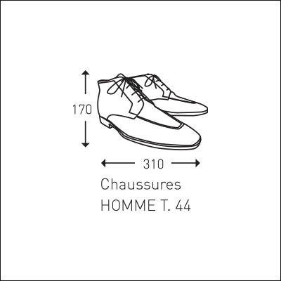 dimensions chaussures hommes